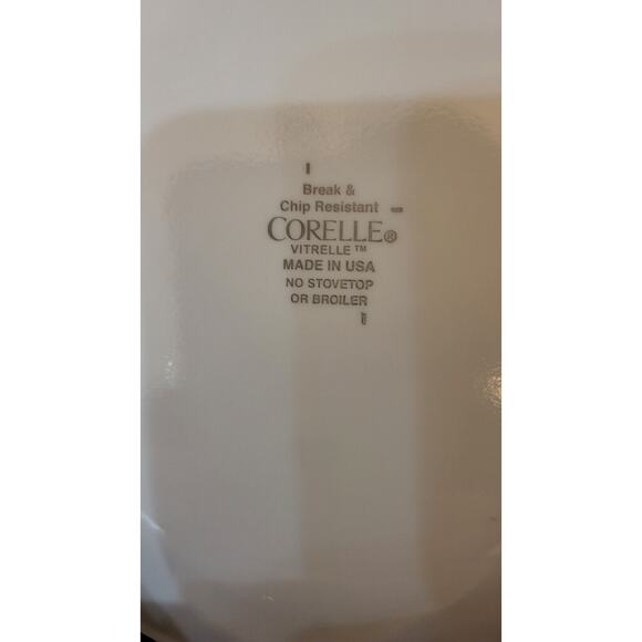 Corelle Country Cottage (Set of 6) Bread Plates 6 5/8" White Green/Blue Hearts - Picture 9 of 10